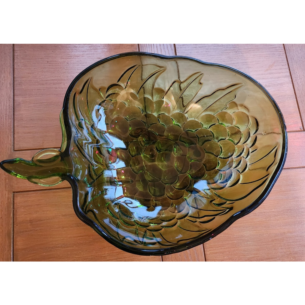 Vintage Indiana Glass Harvest Grapes Large Serving Bowl‎